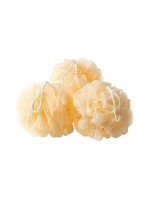 COCON Duschschwamm 3er Set creme, 100% Polyethylen, Durchmesser 10cm