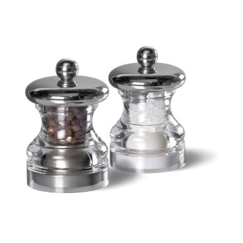 Cole&Mason Moulins à sel et à poivre PO3 2 pièces, 6.5 cm, Transparent Cole&Mason Moulins à sel et à poivre PO3 2 pièces, 6.5 cm, Transparent