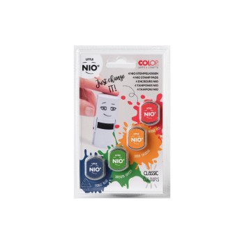 Colop Nio Tampon encreur Little Nio Classic 4 pièces Colop Nio Tampon encreur Little Nio Classic 4 pièces