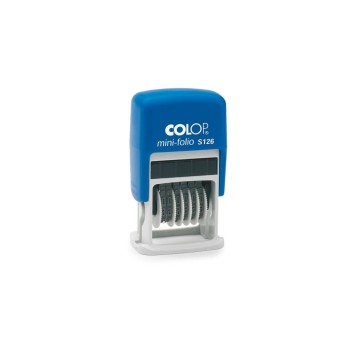 Colop Tampon Mini-Folio S126 Chiffres, Bleu
