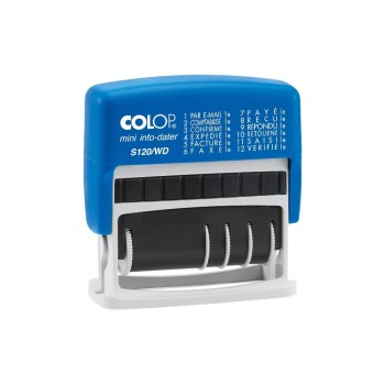 Colop Tampons dateurs et de mots S120WD, 12 mots de bureau, français Colop Tampons dateurs et de mots S120WD, 12 mots de bureau, français