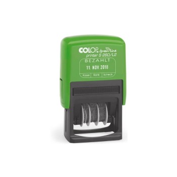 Colop Tampons dateurs et de mots Ligne verte «Payé», bleu / rouge Colop Tampons dateurs et de mots Ligne verte «Payé», bleu / rouge