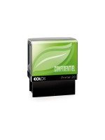 COLOP Stempel Printer Green CONFICENTIEL, rot, aus 65-80% Kunststoff-Recycling
