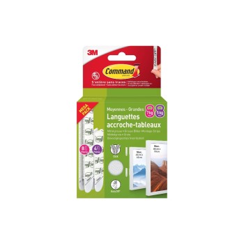Command Pastille adhésive Command L 8 set, M 4 set, Blanc Command Pastille adhésive Command L 8 set, M 4 set, Blanc