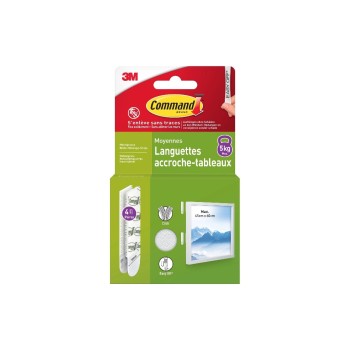 Klebepad Command M 5.4 kg, Weiss, 4 Set, Bilder Montage Strips