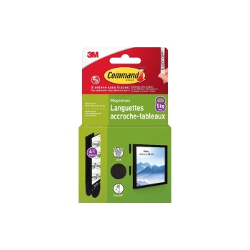 Command Adhésif de montage M 5 kg, 4 kit Noir Command Adhésif de montage M 5 kg, 4 kit Noir