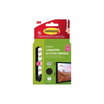 Klebepad Command L 8 Stück, M 4 Stück,, Schwarz,Bilder Montage Strips