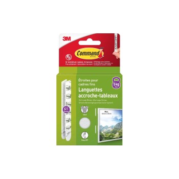 Klebepad Command M Schmal, 5.4 kg, , 4 Set, Weiss Bilder Montage Kleber