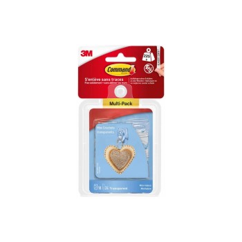 Command, Mini-Haken transparent Tragkraft 0, with transparenten Strips, 17006CLRFGN Command, Mini-Haken transparent Tragkraft 0, with transparenten Strips, 17006CLRFGN