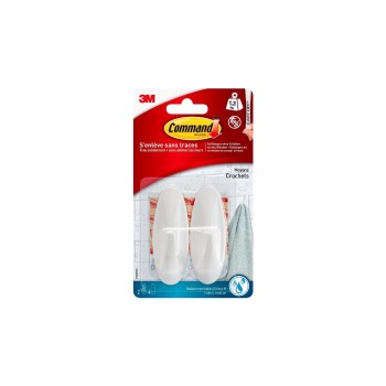3M Command Haken oval M blanc, 2 Haken et 4 Streifen M, Traglast: 1.4kg