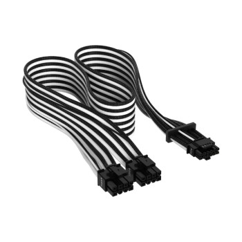 power supply Zubehör Corsair 12+4pin PCIe Gen 5, black /white, 12VHPWR, sleeved, 600W