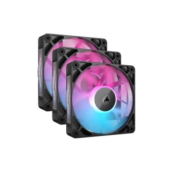 Corsair Ventilateur PC iCUE LINK RX120 RGB Noir, kit de démarrage 3 pièces Corsair Ventilateur PC iCUE LINK RX120 RGB Noir, kit de démarrage 3 pièces