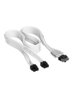 PSU Zub. Corsair 2x 8-Pin to PCIe 12V-2x6, white, Type-5, sleeved, 600W