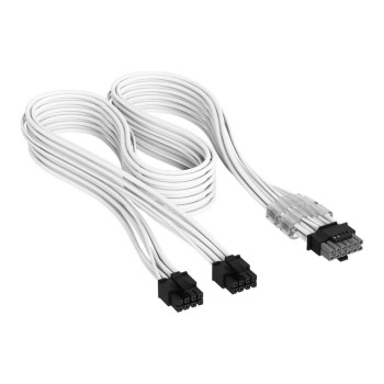 PSU Zub. Corsair 2x 8-Pin to PCIe 12V-2x6, white, Type-5, sleeved, 600W