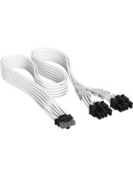 PSU Zub. Corsair PCIe 12V-2x6/2x 8-pin, white, sleeved, 600W