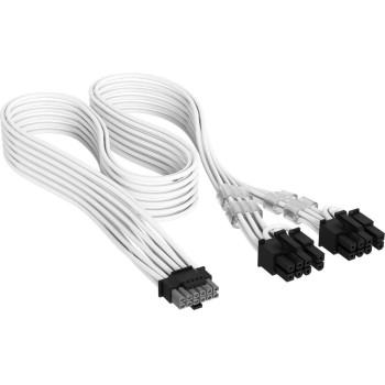 PSU Zub. Corsair PCIe 12V-2x6/2x 8-pin, white, sleeved, 600W