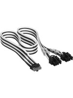 PSU Zub. Corsair PCIe 12V-2x6/2x 8-pin, Schw.white, sleeved, 600W