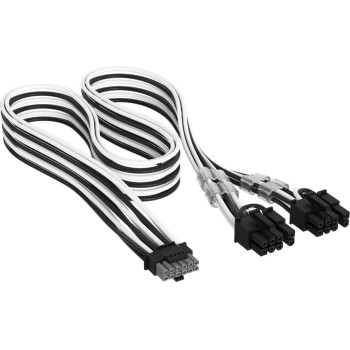 PSU Zub. Corsair PCIe 12V-2x6/2x 8-pin, Schw.white, sleeved, 600W