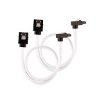 power supply Zubehör Corsair SATA, 30 cm white, Premium SATA-cable, 6 Gbps, rechtwinklig