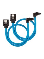 power supply Zubehör Corsair SATA, 30 cm blue, Premium SATA-cable, 6 Gbps, rechtwinklig