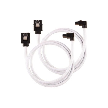 Corsair Câble SATA3 Premium Set Blanc 60 cm coudé