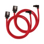 Corsair Câble SATA3 Premium Set Rouge 60 cm coudé