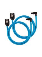 power supply Zubehör Corsair SATA, 60 cm blue, Premium SATA-cable, 6 Gbps, rechtwinklig
