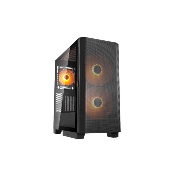 Cougar Airface Flo ARGB Boîtier midi-tour, RGB, ARGB, noir, façade en verre