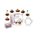 Creano Set de thé Fleuri 0.5 l, Transparent
