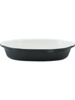 creaTable plat à gratin Ovale, Noir/Blanc