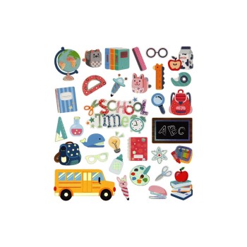 Creativ Company Sticker Schule, Blatt 15 x 16.5 cm, Metallic Creativ Company Sticker Schule, Blatt 15 x 16.5 cm, Metallic
