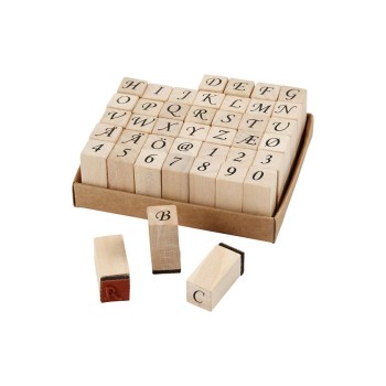 Creativ Company Kits de tampons à motifs lettres/chiffres 42 parties Creativ Company Kits de tampons à motifs lettres/chiffres 42 parties