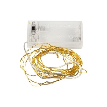 Creativ Company Lichterkette Batterie, gold, 3.15 m, 20 LED-Lämpchen
