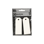 Creativ Company Geschenkanhänger 3 x 8 cm, naturweiss, 20 Stück