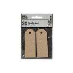 Creativ Company Geschenkanhänger 3 x 8 cm, Kraftpapier, 20 Stück