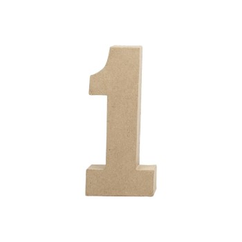 Creativ Company Papp-Zahl 1, Höhe: 20.5 cm