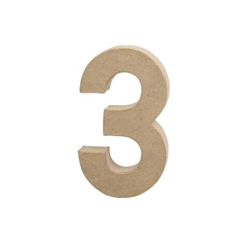 Creativ Company Papp-Zahl 3, Höhe: 20.5 cm