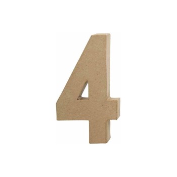 Creativ Company Papp-Zahl 4, Höhe: 20.5 cm