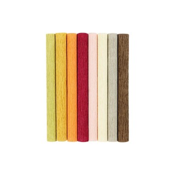 Creativ Company Krepppapier-Set Pastell, 8 Rollen à 25 x 60 cm