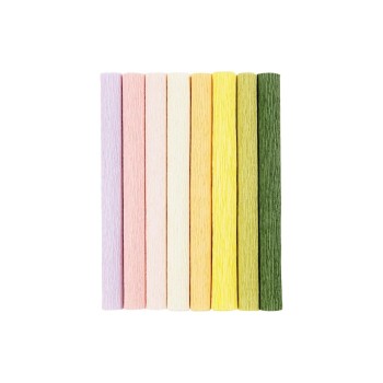 Creativ Company Krepppapier-Set Pastell, 8 Rollen à 25 x 60 cm