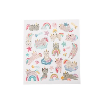 Creativ Company Autocollants à paillettes 15 x 16.5 cm 1 feuille, licorne/kitten Creativ Company Autocollants à paillettes 15 x 16.5 cm 1 feuille, licorne/kitten