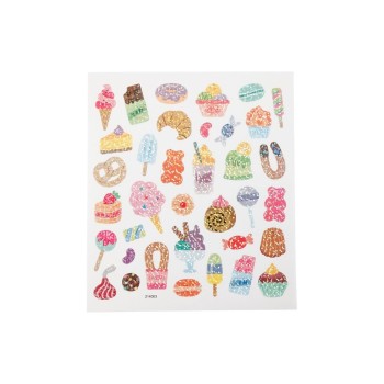 Creativ Company Autocollants à paillettes 15 x 16.5 cm 1 feuille, bonbons Creativ Company Autocollants à paillettes 15 x 16.5 cm 1 feuille, bonbons