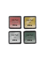 Creativ Company Tampon encreur Ink Pad or, vert, rouge, argent