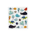 Creativ Company Autocollant à motif Animaux marins 1 feuille, Multicolore