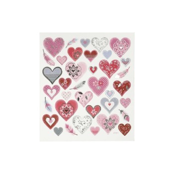 Creativ Company Sticker Herzen, ca 35 Sticker, Blatt 15 x 16.5 cm Creativ Company Sticker Herzen, ca 35 Sticker, Blatt 15 x 16.5 cm