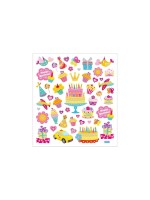 Creativ Company Sticker Geburtstag, ca 35 Sticker, Blatt 15 x 16.5 cm
