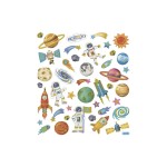 Creativ Company Autocollant à motif Espace 1 feuille