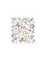 Creativ Company Sticker Einhorn, ca 35 Sticker, Blatt 15 x 16.5 cm