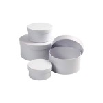 Creativ Company Boîte en carton Blanc, 4 pièces