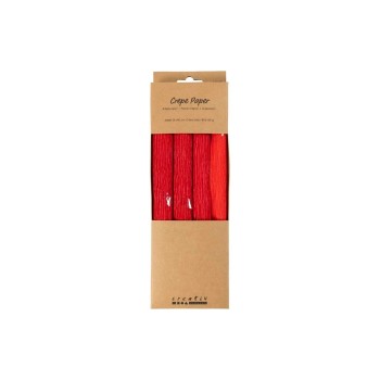 Creativ Company Krepppapier-Set, red, 4 Rollen à 25x60cm